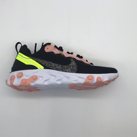 Nike Women's React Element 55 Premium Shoes Black - Picture 9 of 11